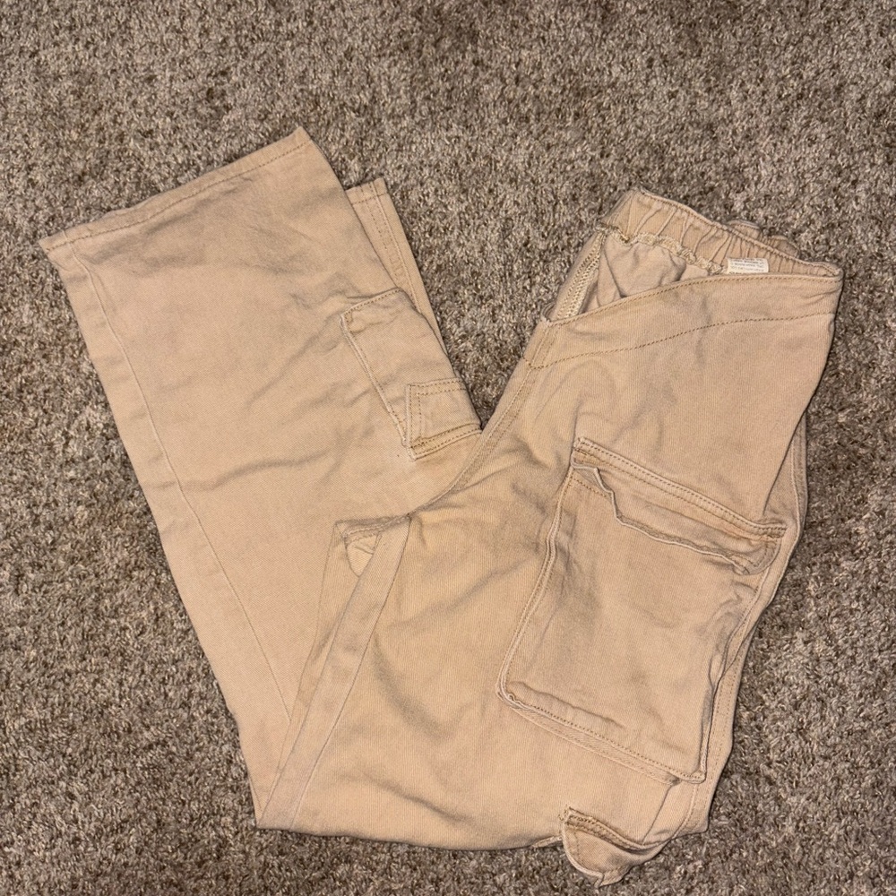 Beige Cargo Pants